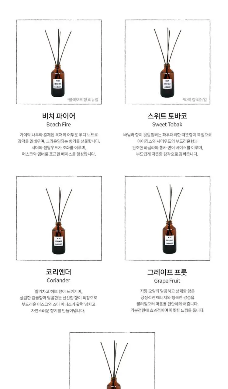 [NEW] 라부르켓 룸 디퓨저 200ml 4종 상세페이지 5